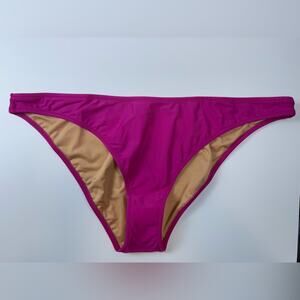 NWT J. Crew Heritage 1989 High-Leg Bikini Bottom in Radiant Fuscia Size XXL